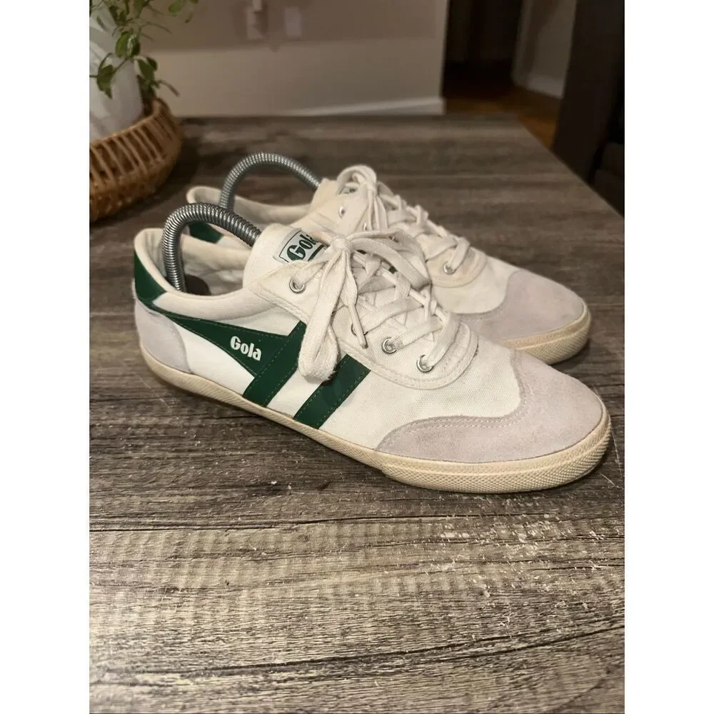 GOLA Badminton Sneaker in Off White & Green Men’s  Size 9